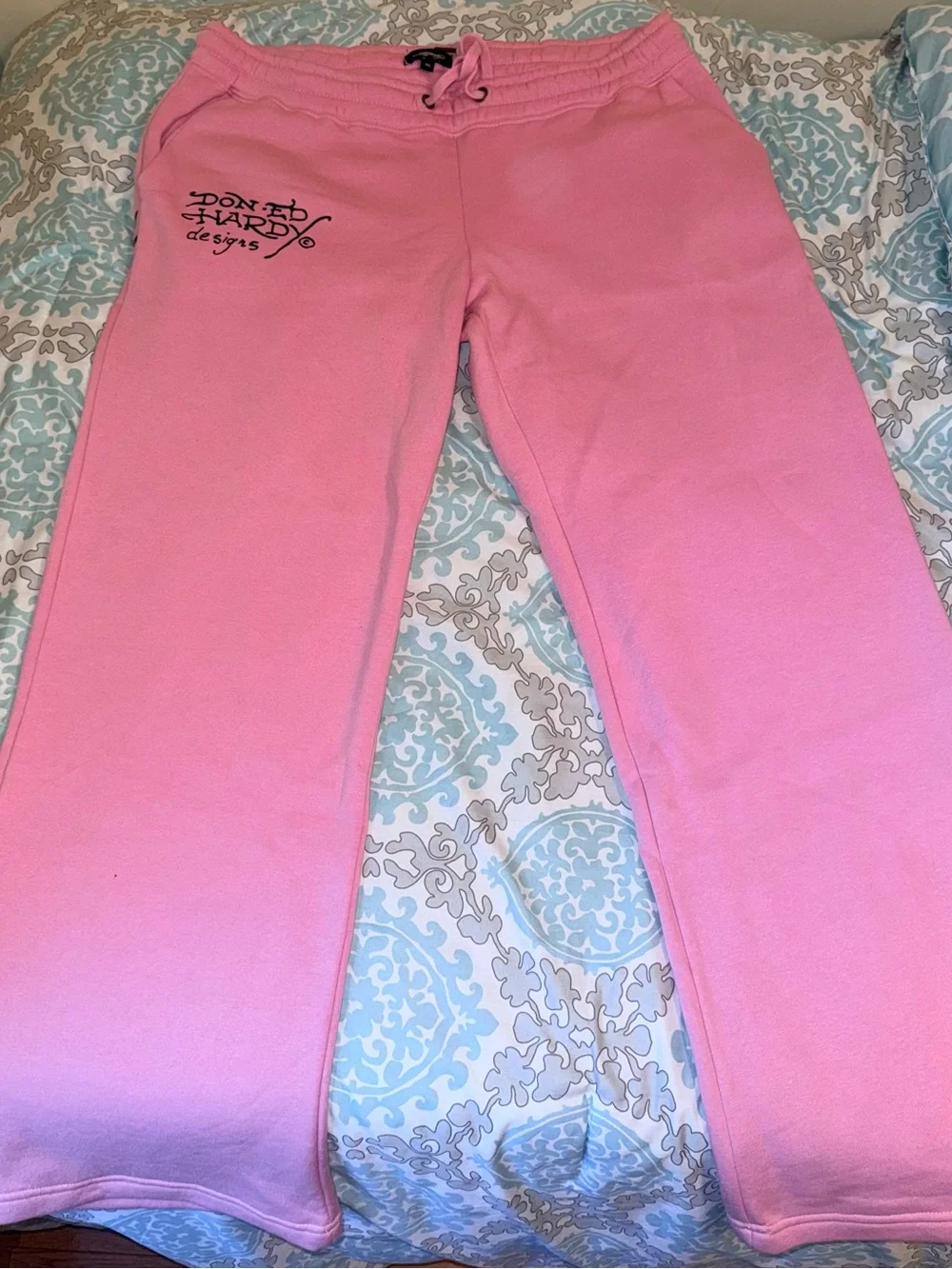 Ed Hardy Girls' Pink Drawstring Sweatpants
